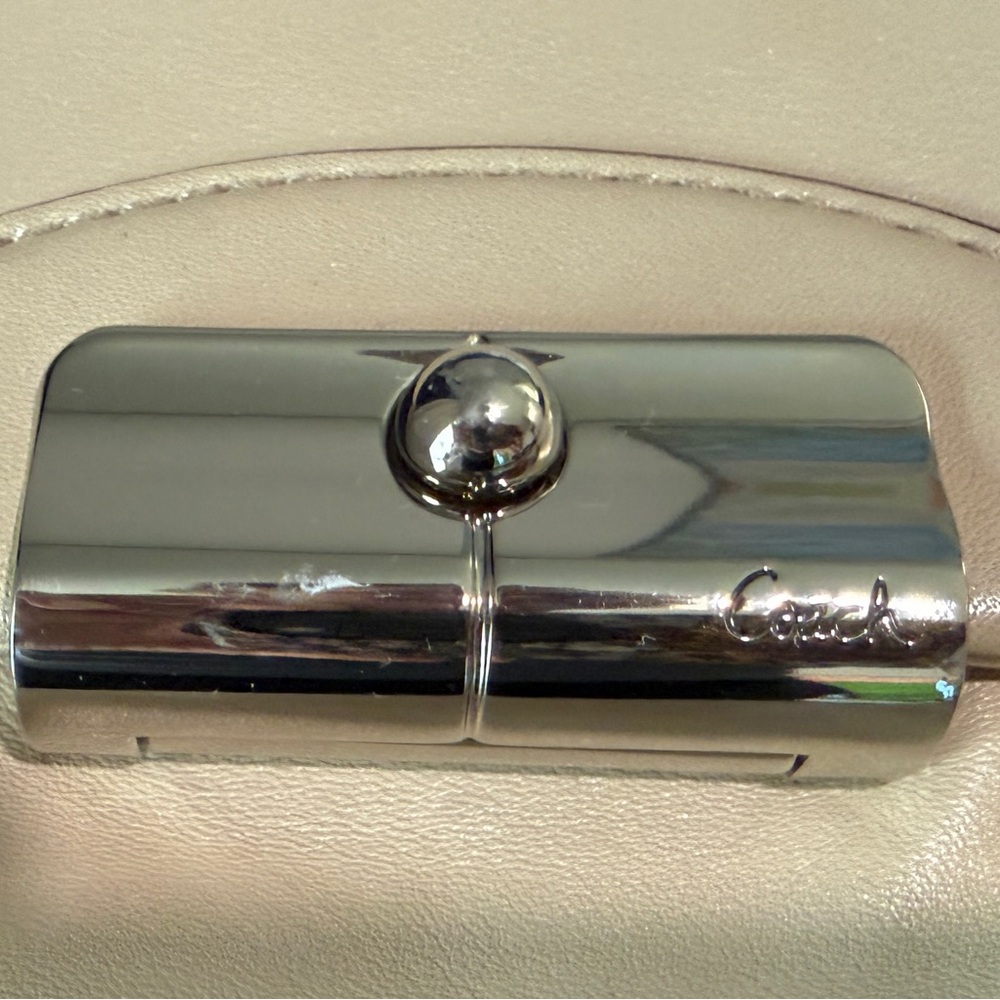Coach Kristin bag model B 1375-F22306 in Ivory & Silver GUC - Picture 6 of 10